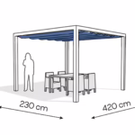 Pergola aluminiowa PW 230 x 420 cm - Biały