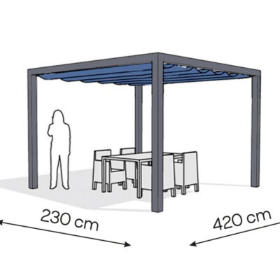 Pergola aluminiowa PW 230 x 420 cm  Antracyt