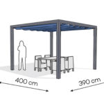 Pergola aluminiowa PW 400 x 390 cm  Antracyt