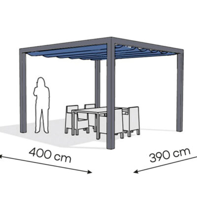 Pergola aluminiowa PW 400 x 390 cm  Antracyt