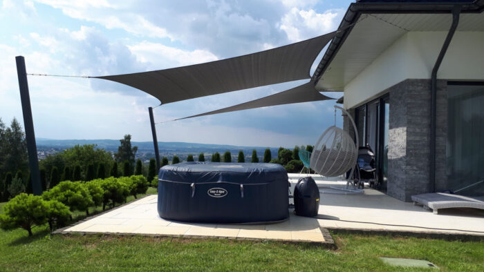 Zagiel  kwadrat 5 x 5 m kolor Czarny