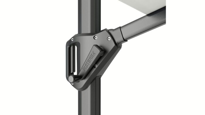 Parasol ogrodowy CHALLENGER T¹ PREMIUM - kolor stelażu: Anthracite - kolor: Champagne - 4 x 3 m - obrazek 4