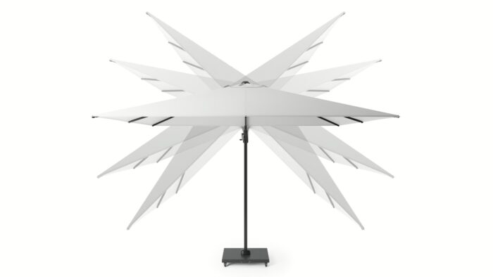 Parasol ogrodowy CHALLENGER T² PREMIUM - kolor stelażu: Anthracite - kolor: Champagne - 3,5 x 2,6 m - obrazek 7