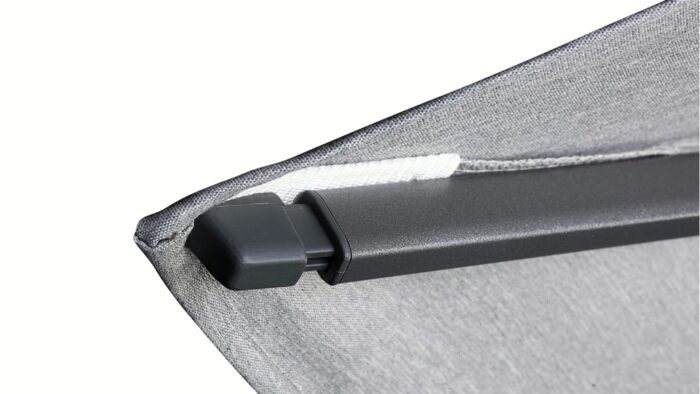 Parasol ogrodowy CHALLENGER T¹ PREMIUM - kolor stelażu: Anthracite - kolor: Champagne - 4 x 3 m - obrazek 5