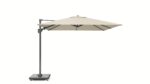 Parasol ogrodowy CHALLENGER T² PREMIUM - kolor stelażu: Anthracite - kolor: Champagne - 3 x 3 m