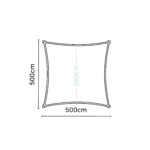 Żagiel – kwadrat 5 x 5 m kolor Szarobeżowy - obrazek 4