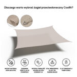 Żagiel – kwadrat 5 x 5 m kolor Szarobeżowy - obrazek 3